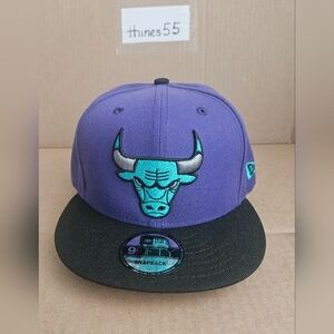 New Era Chicago Bulls Snapback Cap (Purple, Black, & Aquq)